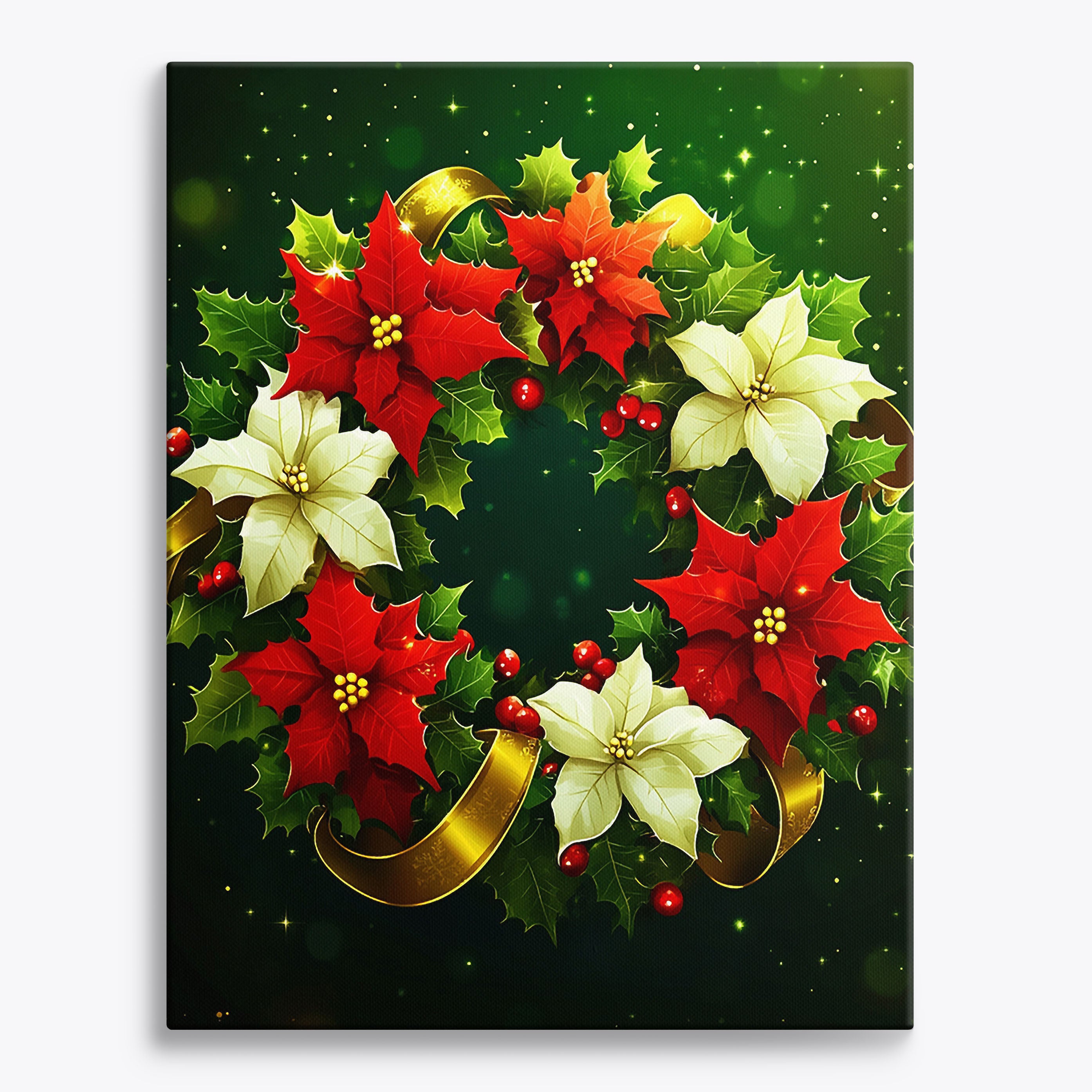 Golden Poinsettia Delight No Frame / 24 colors