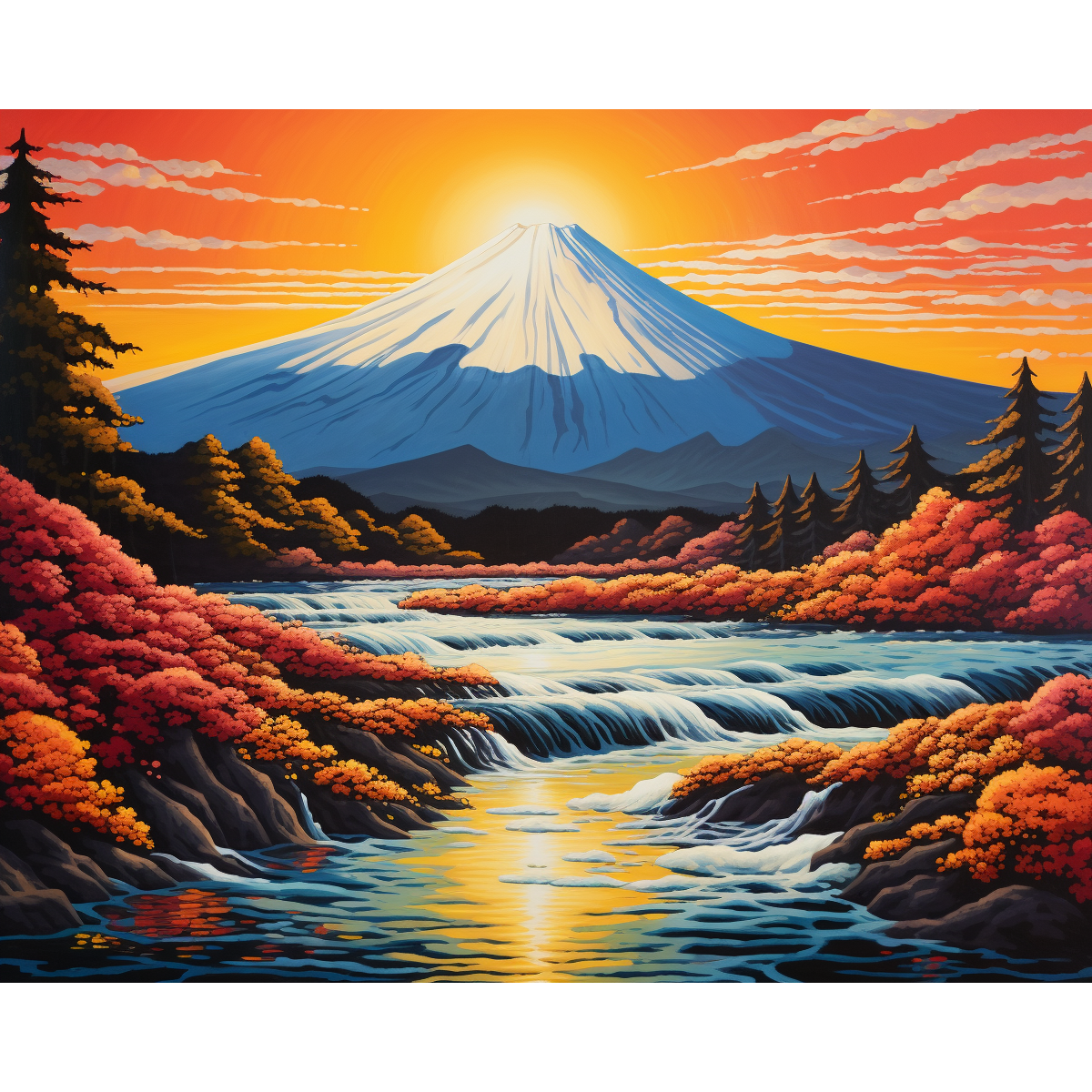 Fuji mäe päikeseloojang